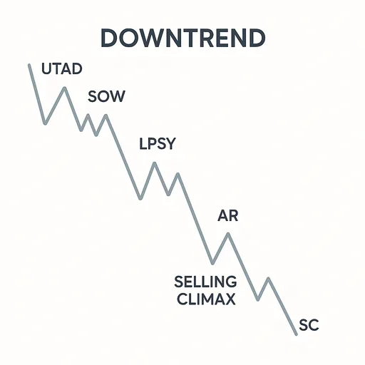 Bài 38: Giai đoạn Downtrend theo Wyckoff (tái phân phối)